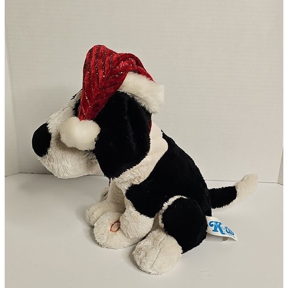 Vtg Hug & Luv Musical Plush Dog Sings " Silver Bells" Christmas Tune 12"x7"x7" - Picture 4 of 4
